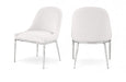Ferro - Upholstered Dining Side Chair With Brushed Silver Legs - Simple Home Plus