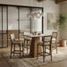 Atrium - Glass Top And Wood Base Dining Table - Simple Home Plus