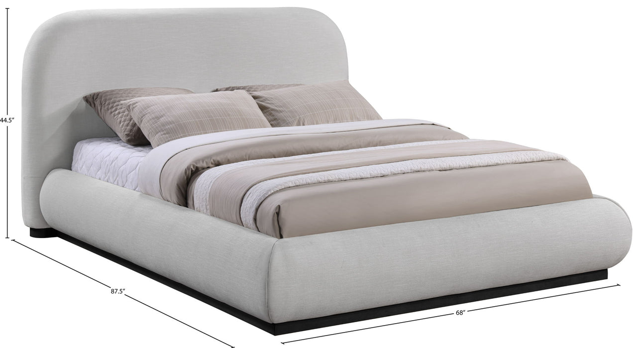 Vaughn - Chenille Bed With Black Base - Simple Home Plus