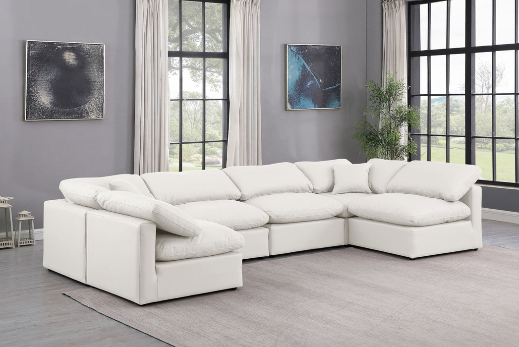 Indulge - Faux Leather 6 Piece Modular U-Shaped Sectional - Simple Home Plus