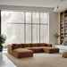 Shaggy - Fabric 5 Piece Modular Sectional With Chaise And Ottoman - Simple Home Plus