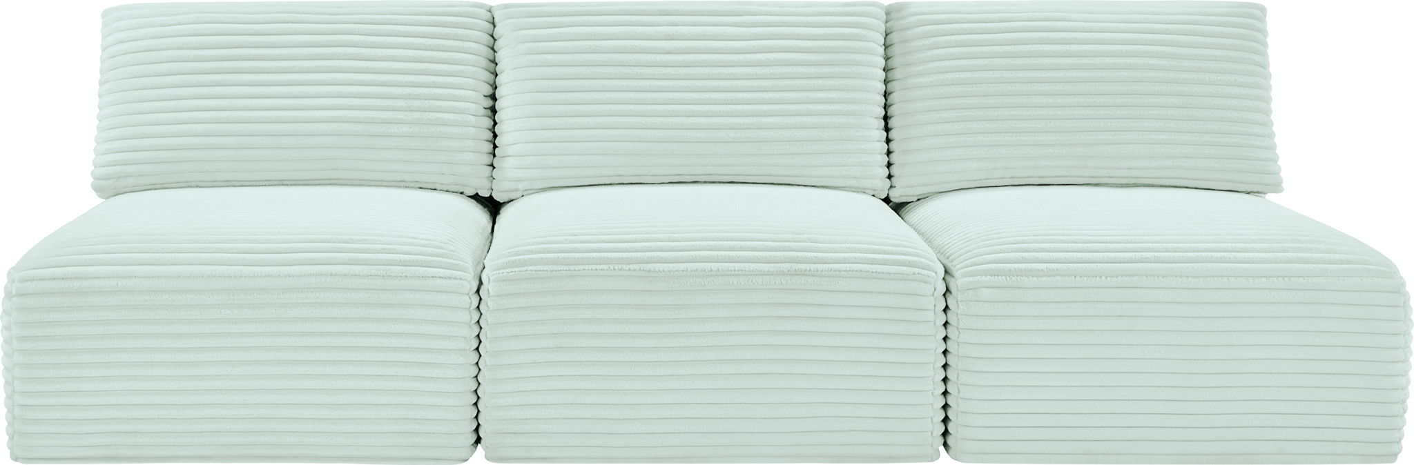 Shaggy - 3 Seat Modular Armless Sofa - Simple Home Plus