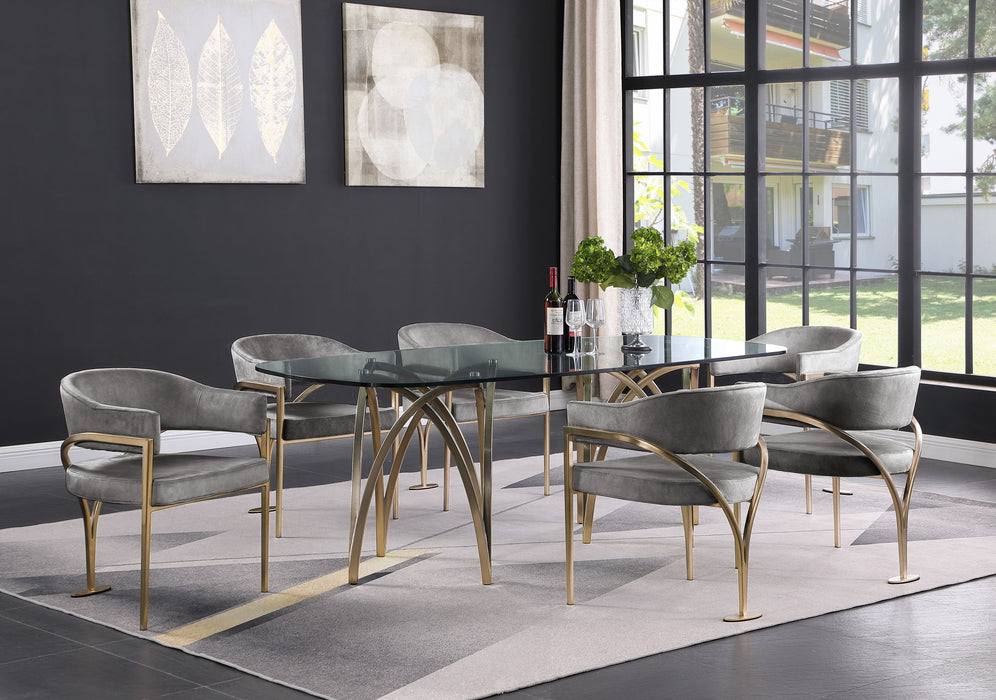 Madelyn - Dining Chair (Set of 2) - Brushed Brass - Simple Home Plus