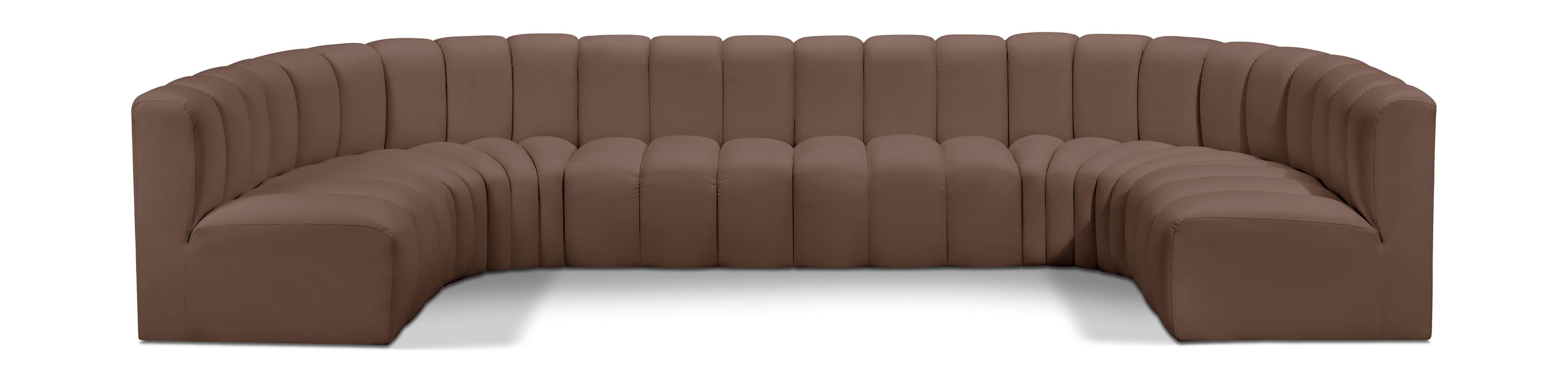 Arc - Faux Leather Modular U-Shaped Sectional - Simple Home Plus