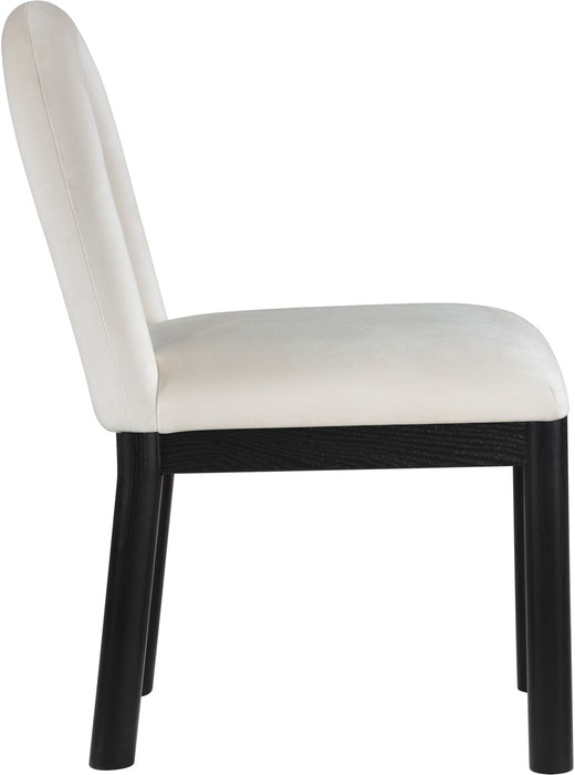 Conrad - Velvet Dining Chair With Black Legs - Simple Home Plus