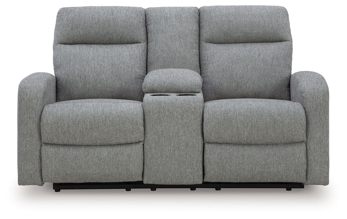 Gauntlet - Sterling - Double Recline Loveseat With Console - Simple Home Plus