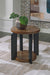 Kraeburn - Brown / Black - Round End Table - Simple Home Plus