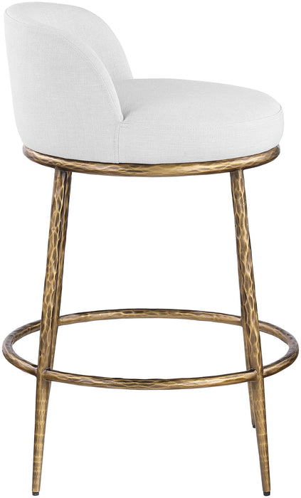 Ferro - Upholstered Counter Stool With Brushed Gold Base - Simple Home Plus