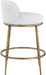 Ferro - Upholstered Counter Stool With Brushed Gold Base - Simple Home Plus