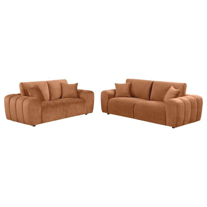 Burnett - Chenille Upholstered Sofa Set - Simple Home Plus