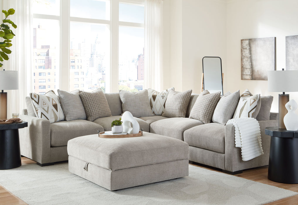 Aslan Court - Sectional With Ottoman Set - Simple Home Plus