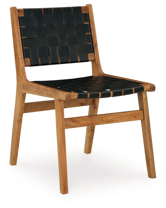 Fortmaine - Brown / Black - Dining Room Side Chair (Set of 2) - Simple Home Plus