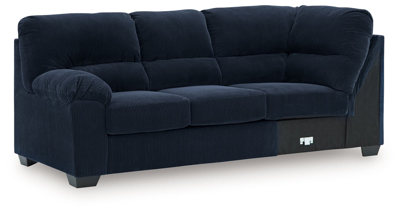 SimpleJoy - LAF Sofa With Corner Wedge - Navy - Simple Home Plus