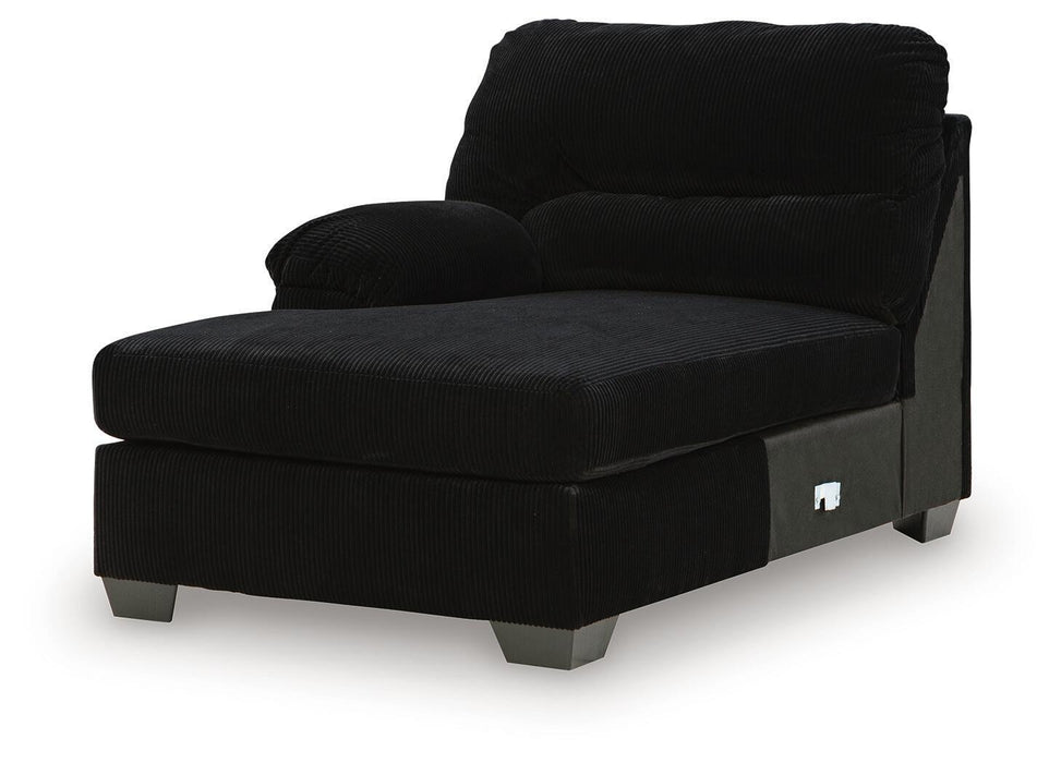 SimpleJoy - LAF Corner Chaise - Onyx - Simple Home Plus