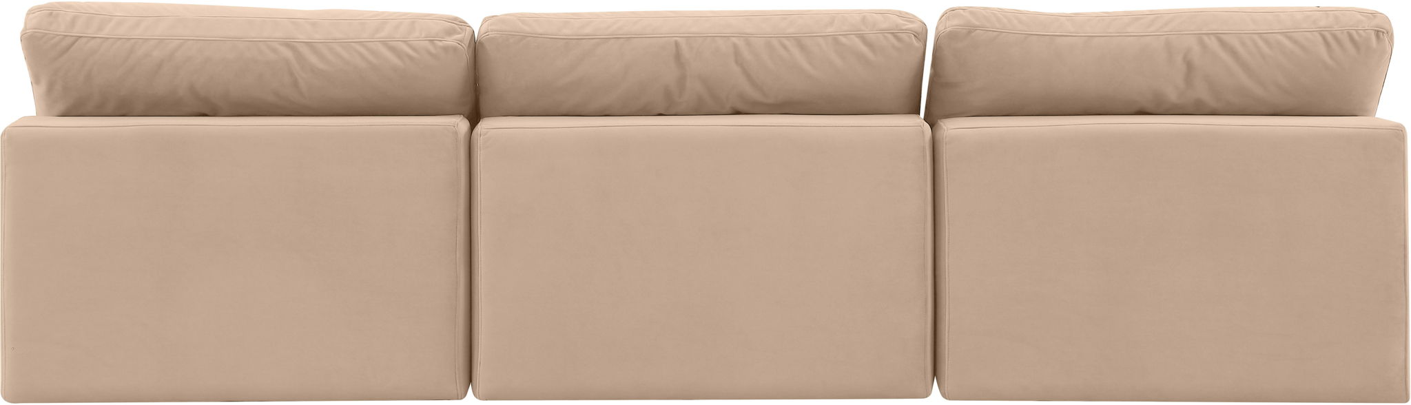 Comfy - Velvet Modular Armless Sofa 3 Seats - Simple Home Plus