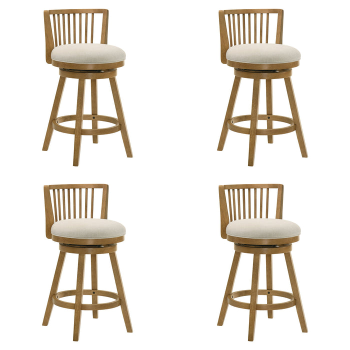 Harper - 26" Amber Glow Counter Height Rubberwood Swivel Barstool - Simple Home Plus