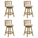Harper - 26" Amber Glow Counter Height Rubberwood Swivel Barstool - Simple Home Plus