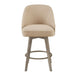 Pearce - Counter Stool With Swivel Seat - Sand - Simple Home Plus