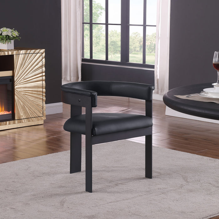 Romeo - Faux Leather Dining Chair With Black Base (Set of 2) - Simple Home Plus