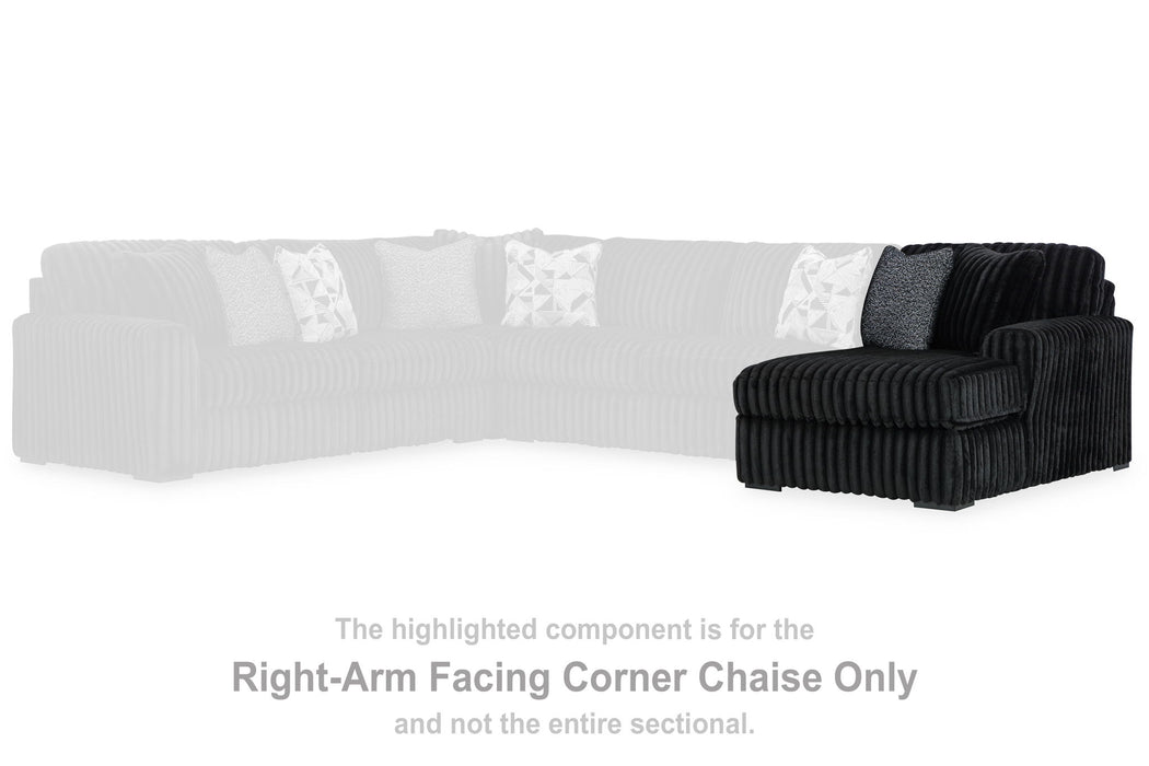 Midnight-Madness - Raf Corner Chaise - Onyx - Simple Home Plus