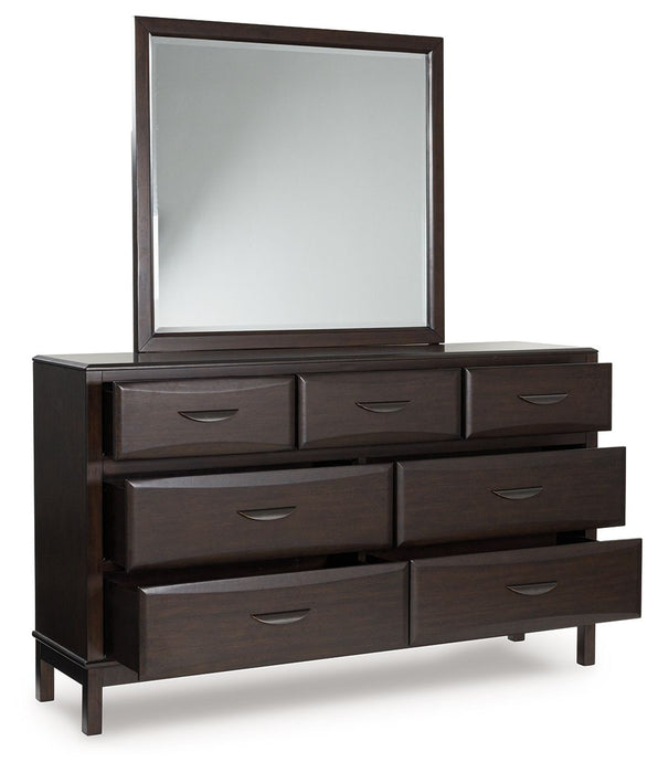Vanmore - Dark Brown - Dresser And Mirror - Simple Home Plus
