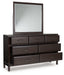 Vanmore - Dark Brown - Dresser And Mirror - Simple Home Plus