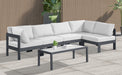 Nizuc - Outdoor Patio 5 Piece Modular Sectional With Gray Frame - Simple Home Plus