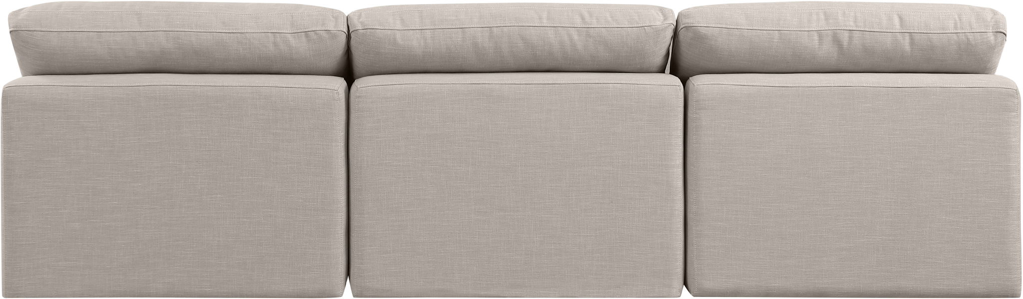 Indulge - Linen 3 Seat Modular Armless Sofa - Simple Home Plus