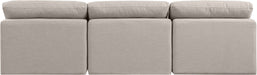 Indulge - Linen 3 Seat Modular Armless Sofa - Simple Home Plus