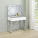 Eliza - Vanity Set With Lighting & Stool - White And Chrome - Simple Home Plus