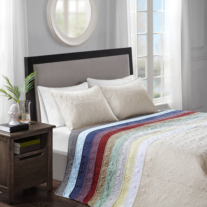 Quebec - King Reversible Bedspread Set - Red - Simple Home Plus