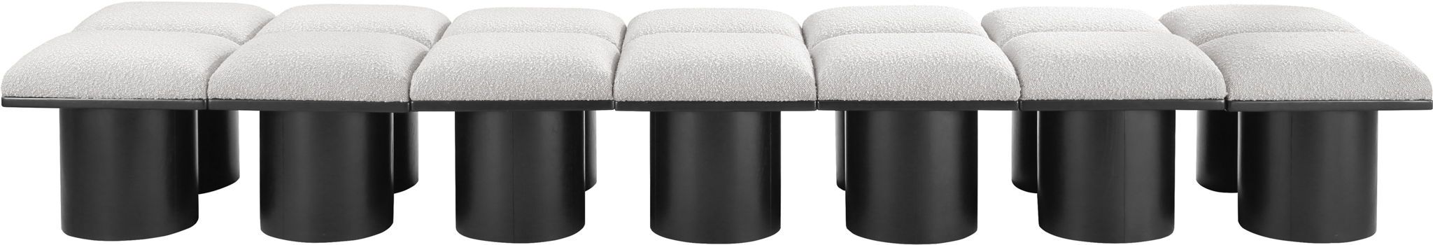 Pavilion - 14 Piece Modular Bench With Black Base - Simple Home Plus