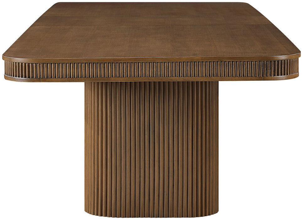 Mohari - Solid Wood And Oak Veneer 112" / 160" Dining Table - Simple Home Plus
