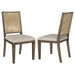 Matisse - Woven Rattan Back Dining Side Chair Brown (Set of 2) - Dark Brown - Simple Home Plus