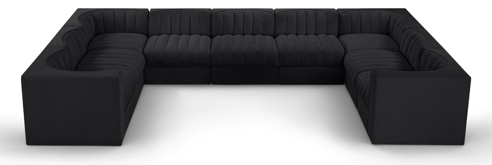 Rummi - Velvet Performance Fabric Upholstered 9 Piece Modular Sectional - Simple Home Plus