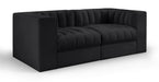 Rummi - Velvet Performance Fabric Upholstered 2 Piece Modular Loveseat - Simple Home Plus