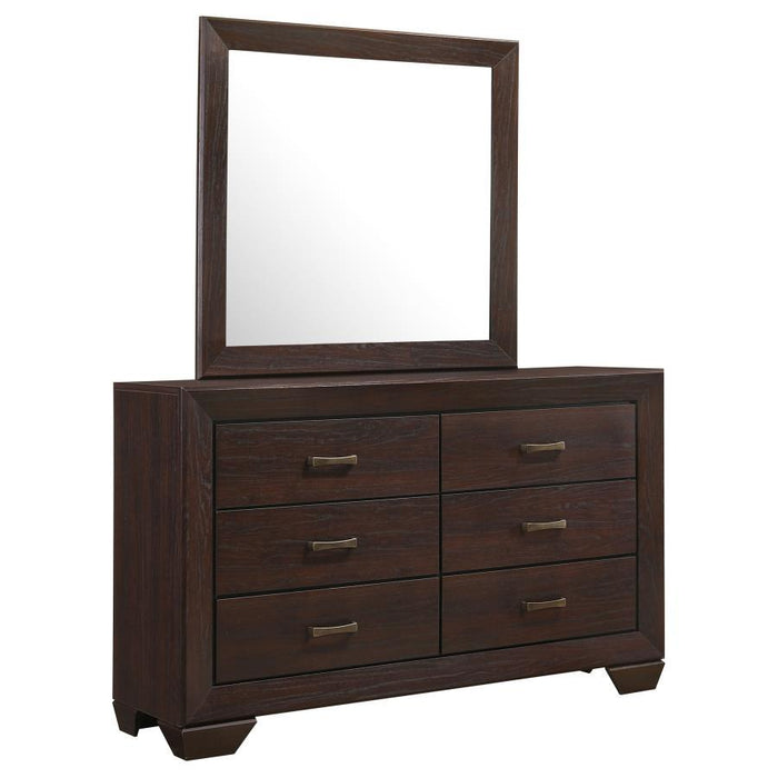 Kauffman - 6-Drawer Dresser with Mirror - Simple Home Plus