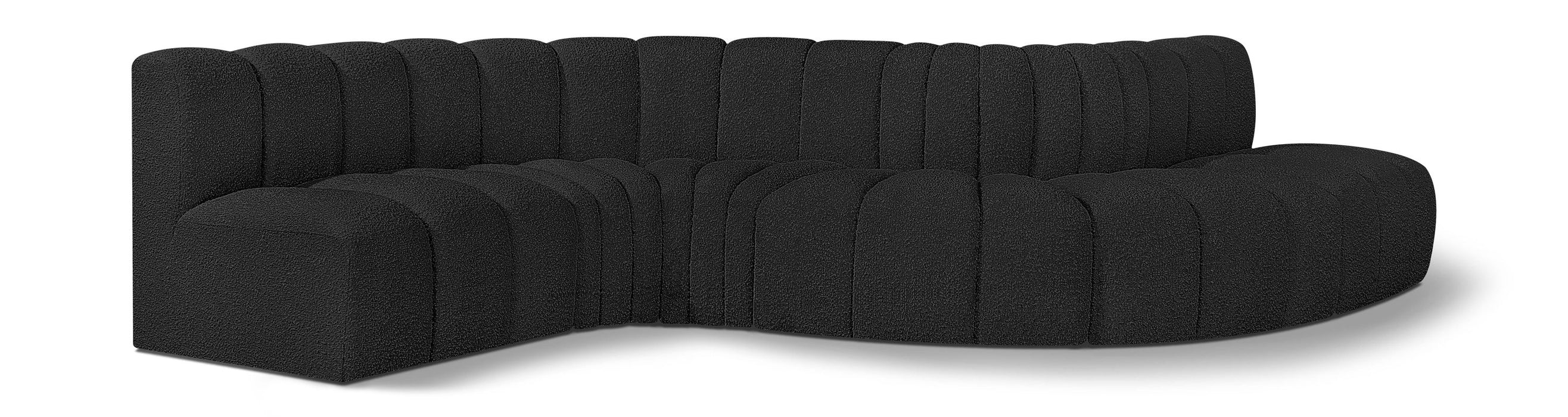 Arc - Boucle Fabric 6 Piece Curved Modular Sofa - Simple Home Plus