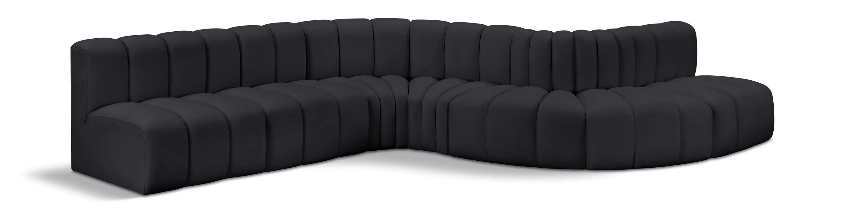 Arc - Faux Leather 7 Piece Modular Sofa - Simple Home Plus