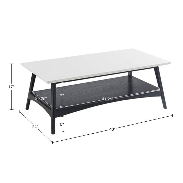 Parker - Coffee Table - Off-White / Black - Simple Home Plus