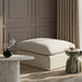 Indulge - Linen Ottoman - White - Simple Home Plus