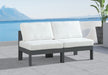 Nizuc - Outdoor Patio 2 Seat Armless Modular Sofa With Gray Frame - Simple Home Plus