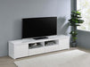 Jude - 2 Door Engineered Wood TV Stand - High Gloss White - Simple Home Plus