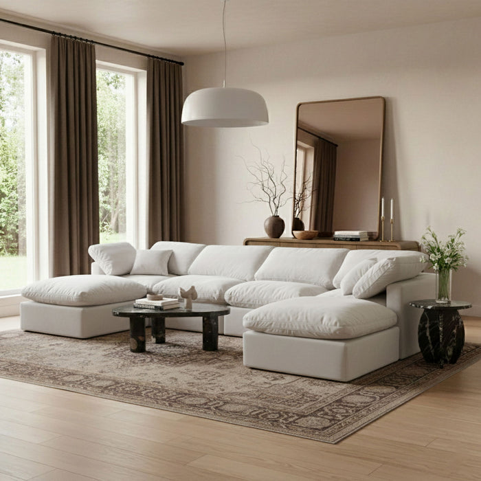 Indulge - Velvet 6 Piece Modular Double Chaise Sectional - Simple Home Plus