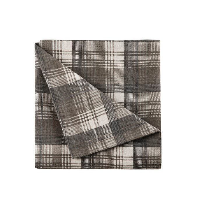 Flannel - King Sheet Set - Brown Plaid - Simple Home Plus