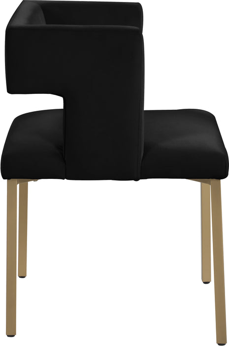 Caleb - Dining Chair with Gold Legs (Set of 2) - Simple Home Plus