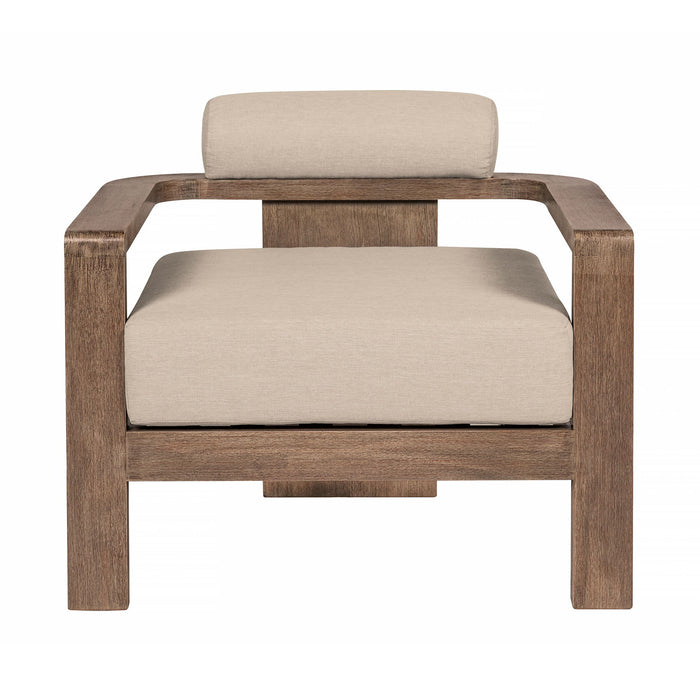 Relic - Outdoor Patio Chair - Weathered Eucalyptus / Taupe - Simple Home Plus