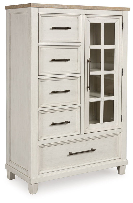Shaybrock - Antique White / Brown - Door Chest - Simple Home Plus