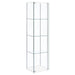 Bellatrix - 4-Shelf Clear Glass Curio Cabinet - Simple Home Plus