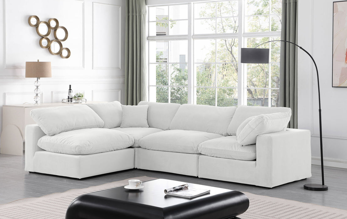 Comfy - 4 Piece Velvet Modular Armless Sectional - Simple Home Plus
